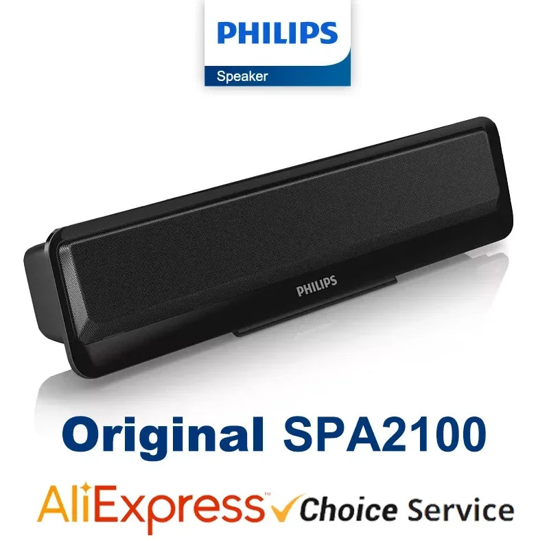 Original Philips SPA2100 Portable Bluetooth Speaker Wireless Bass Column Outdoor USB Reproducer New Mini Portable For Computer